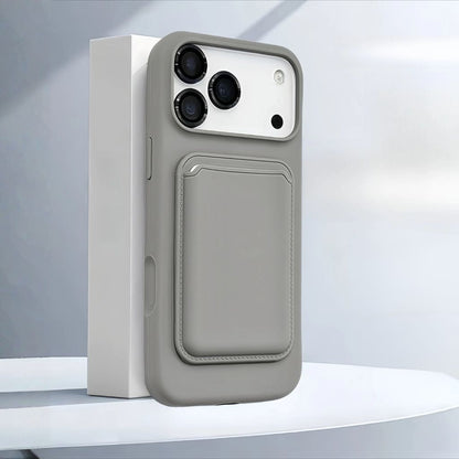Magnetic Card Holder Phone Case for iPhone – Soft-Touch Silicone with Detachable Wallet Pocket & Drop Protection