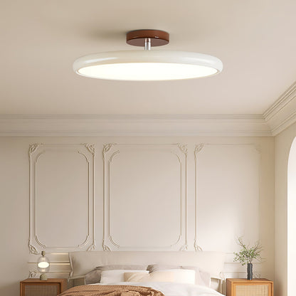 Adjustable Flush Mount LED Ceiling Light with Remote Dimmer for Bedroom Living Room Dining Room | Modern Round Acrylic Fixture Hardwired