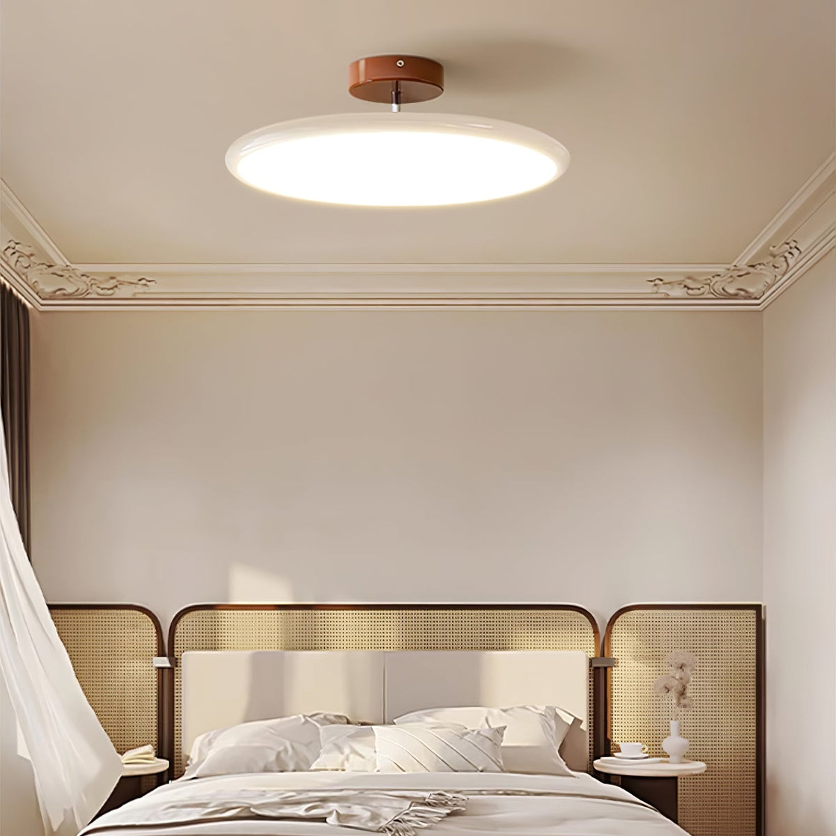 Swivel LED Flush Mount Ceiling Light 12 Inch Round Indoor Lamp Adjustable Directional Lighting for Bedroom Living Room Kitchen Dining Room T