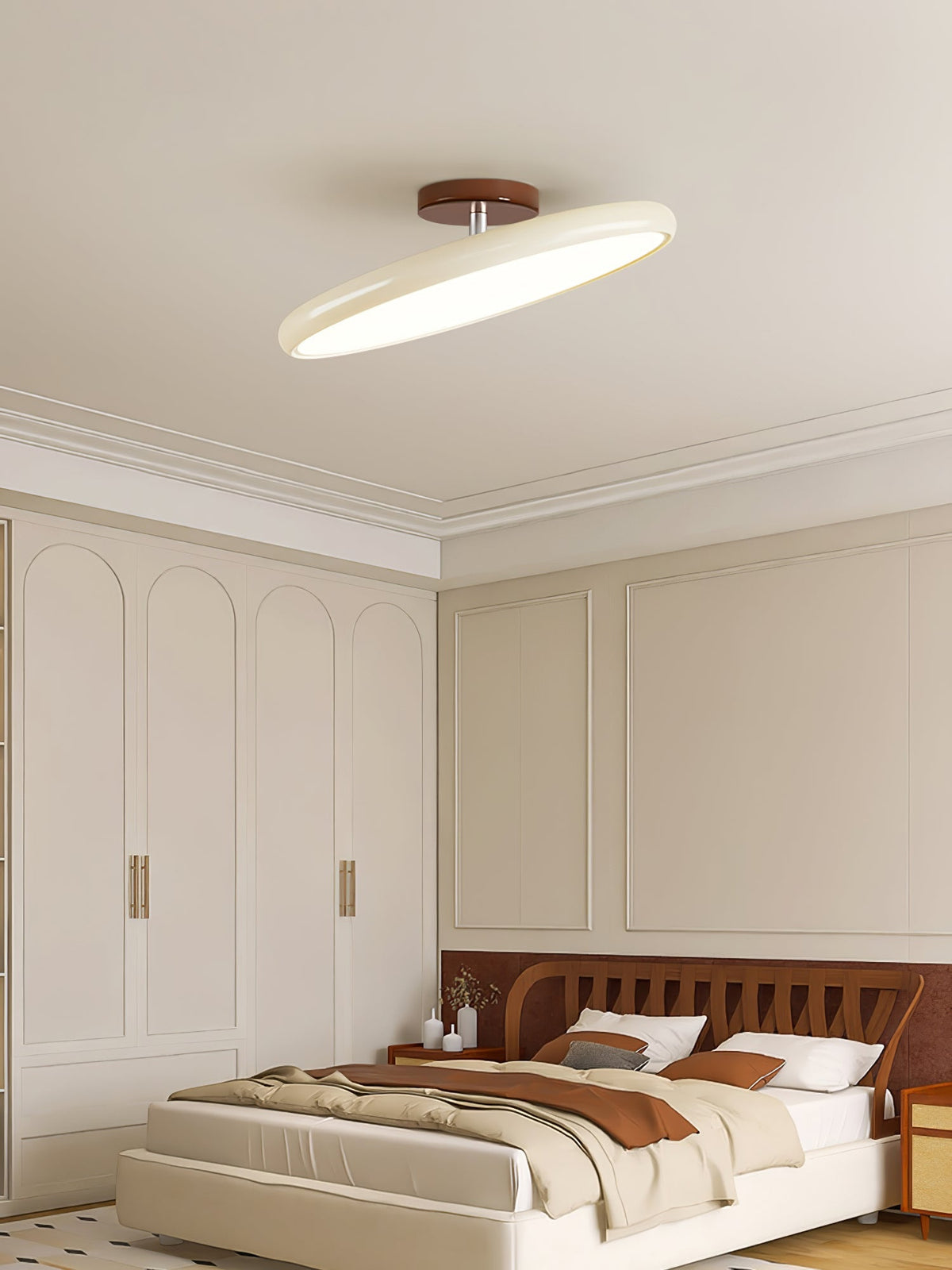 Swivel LED Flush Mount Ceiling Light 12 Inch Round Indoor Lamp Adjustable Directional Lighting for Bedroom Living Room Kitchen Dining Room T