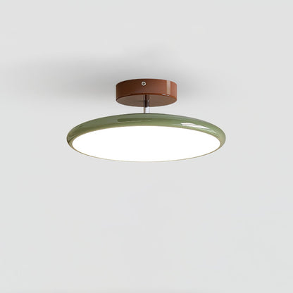 Swivel LED Flush Mount Ceiling Light 12 Inch Round Indoor Lamp Adjustable Directional Lighting for Bedroom Living Room Kitchen Dining Room T
