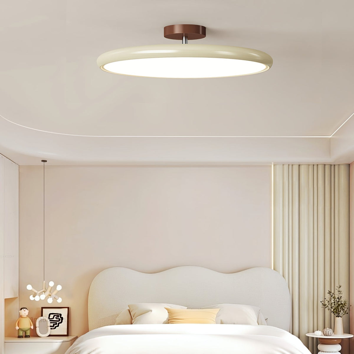 Swivel LED Flush Mount Ceiling Light 12 Inch Round Indoor Lamp Adjustable Directional Lighting for Bedroom Living Room Kitchen Dining Room T