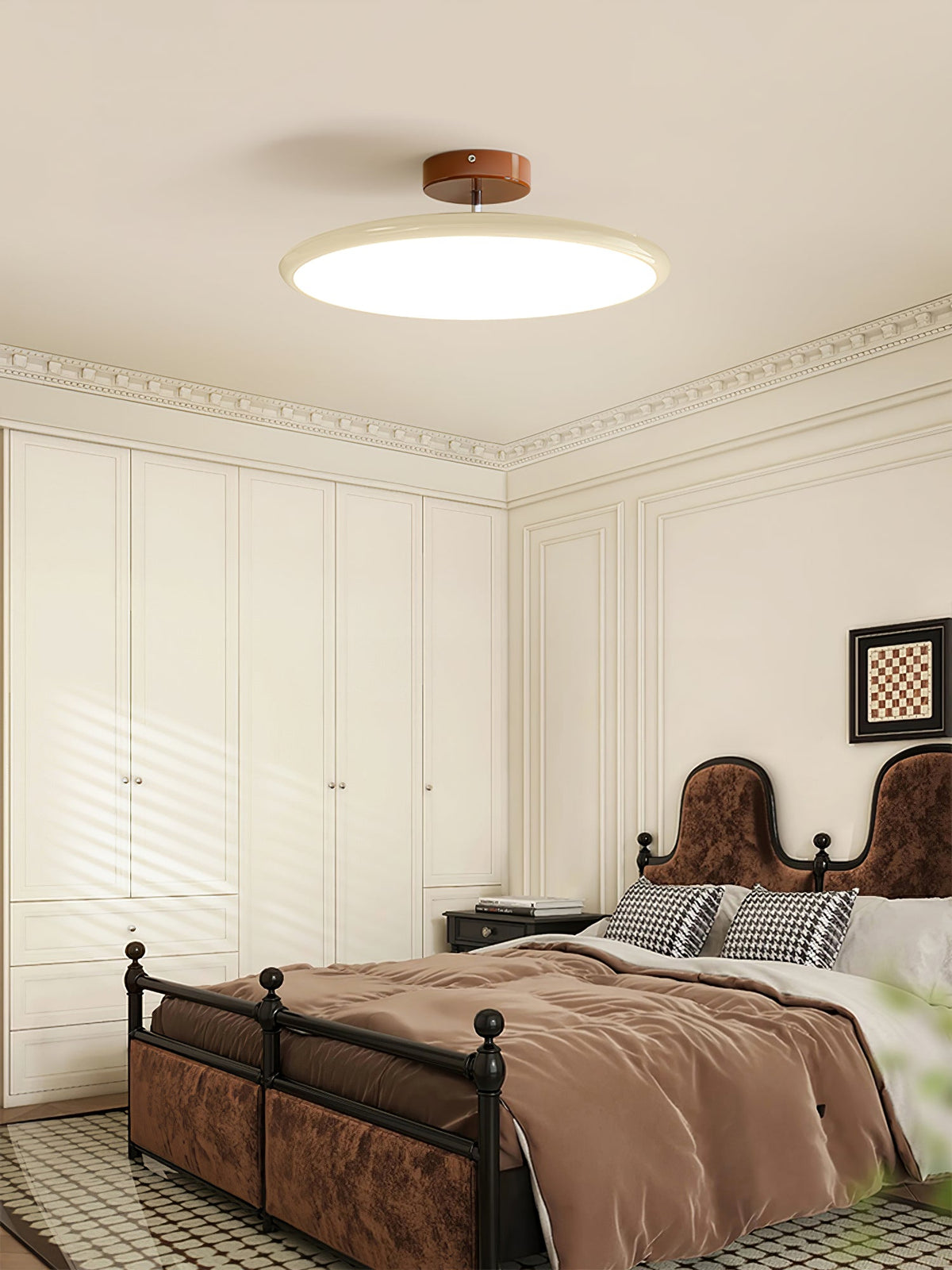 Swivel LED Flush Mount Ceiling Light 12 Inch Round Indoor Lamp Adjustable Directional Lighting for Bedroom Living Room Kitchen Dining Room T