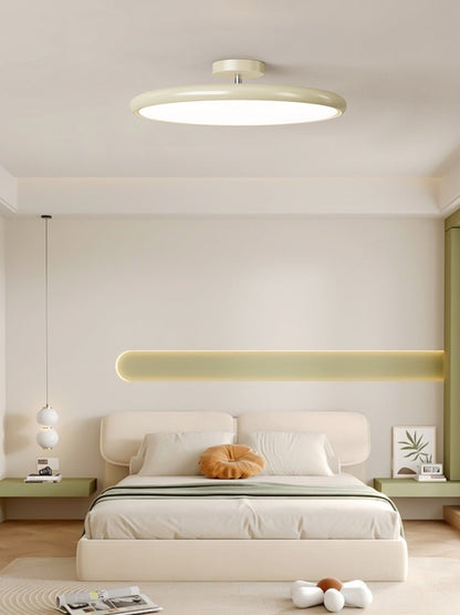 Swivel LED Flush Mount Ceiling Light 12 Inch Round Indoor Lamp Adjustable Directional Lighting for Bedroom Living Room Kitchen Dining Room T