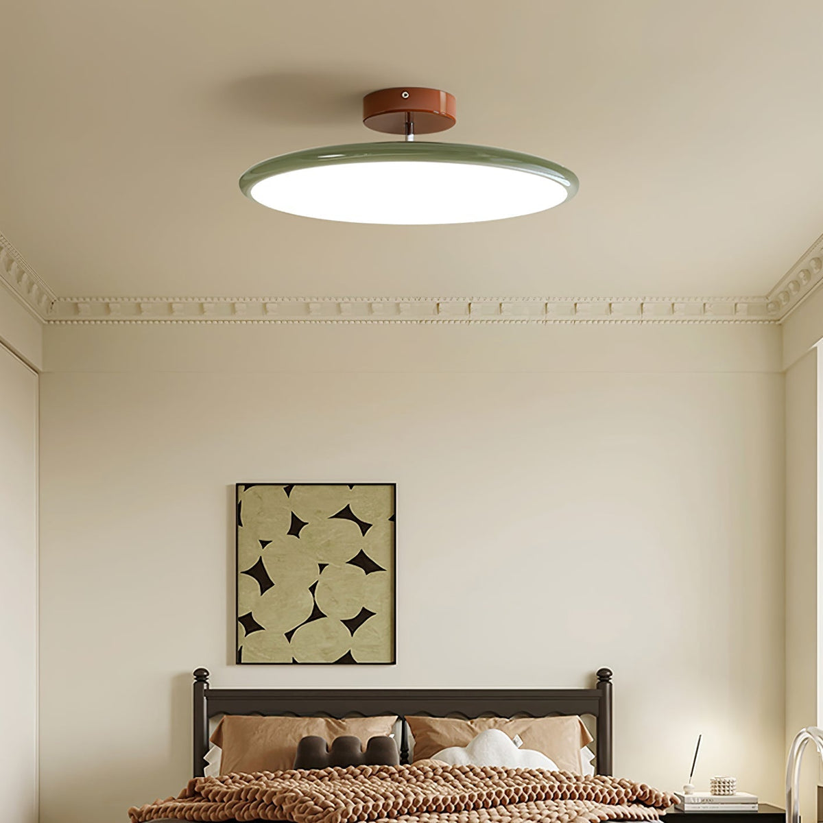 Adjustable Flush Mount LED Ceiling Light with Remote Dimmer for Bedroom Living Room Dining Room | Modern Round Acrylic Fixture Hardwired