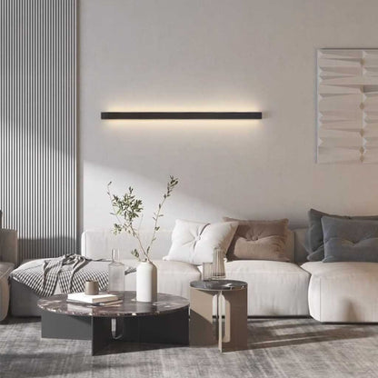 Dimmable LED Wall Sconce Sleek Aluminum Bar Light for Bedroom Living Room Hallway 24 to 79 Inches Black White Modern Accent Lighting