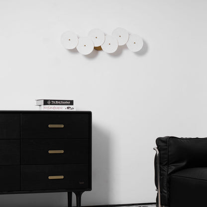 Sculpted Petal Sconce Gold White LED Art Deco Fixture Hallway Living Room Meditation Bedroom Accent 19.7 in Wall Mount Indoor Lighting