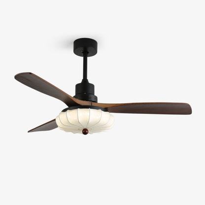 Wood Blade Ceiling Fan with Drum Shade Light DC Motor 6 Speed Remote Indoor Dining Living Bedroom Adjustable 36 42 48 52 Inch Quiet Reversib