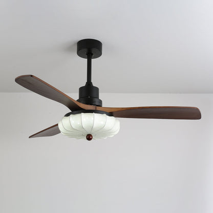 Wood Blade Ceiling Fan with Drum Shade Light DC Motor 6 Speed Remote Indoor Dining Living Bedroom Adjustable 36 42 48 52 Inch Quiet Reversib