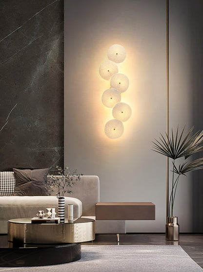 Sculpted Petal Sconce Gold White LED Art Deco Fixture Hallway Living Room Meditation Bedroom Accent 19.7 in Wall Mount Indoor Lighting