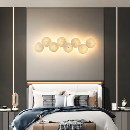 Ceramic Petal Wall Sconce – Floral LED Light with Gold Metal Accents for Hallway, Bedroom & Living Room Decor