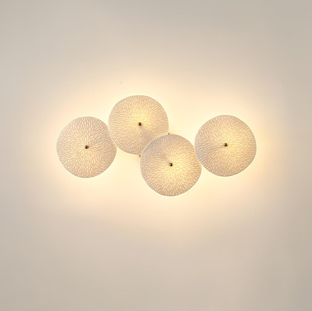 Sculpted Petal Sconce Gold White LED Art Deco Fixture Hallway Living Room Meditation Bedroom Accent 19.7 in Wall Mount Indoor Lighting