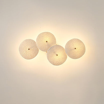 Sculpted Petal Sconce Gold White LED Art Deco Fixture Hallway Living Room Meditation Bedroom Accent 19.7 in Wall Mount Indoor Lighting