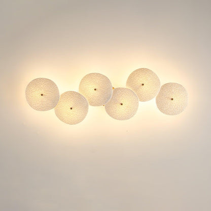 Ceramic Petal Wall Sconce Sculptural Multi-Light Fixture Hardwire Installation for Bedroom Living Room Hallway Modern Artistic Decor