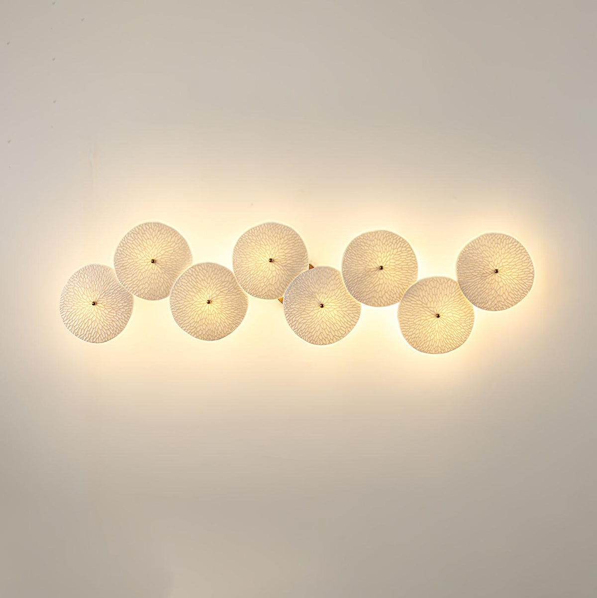 Ceramic Petal Wall Sconce Sculptural Multi-Light Fixture Hardwire Installation for Bedroom Living Room Hallway Modern Artistic Decor