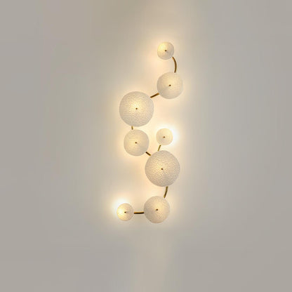 Ceramic Petal Wall Sconce – Floral LED Light with Gold Metal Accents for Hallway, Bedroom & Living Room Decor