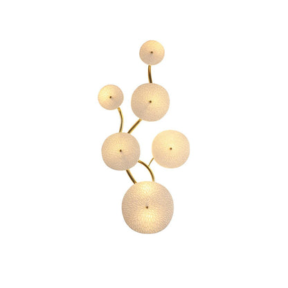 Sculpted Petal Sconce Gold White LED Art Deco Fixture Hallway Living Room Meditation Bedroom Accent 19.7 in Wall Mount Indoor Lighting