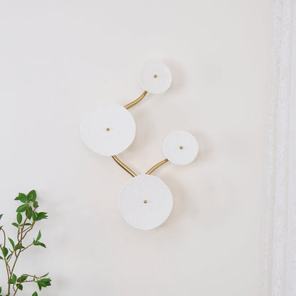 Ceramic Petal Wall Sconce Sculptural Multi-Light Fixture Hardwire Installation for Bedroom Living Room Hallway Modern Artistic Decor