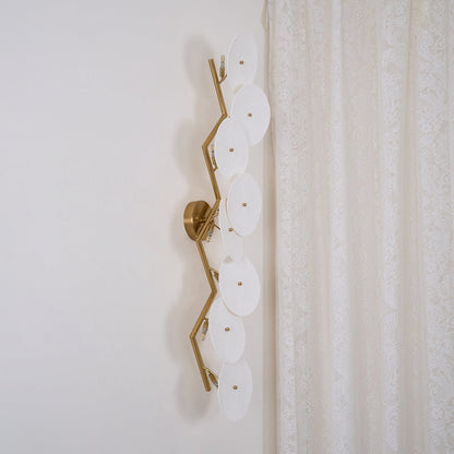 Ceramic Petal Wall Sconce Sculptural Multi-Light Fixture Hardwire Installation for Bedroom Living Room Hallway Modern Artistic Decor