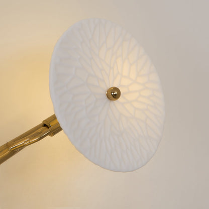 Ceramic Petal Wall Sconce Sculptural Multi-Light Fixture Hardwire Installation for Bedroom Living Room Hallway Modern Artistic Decor