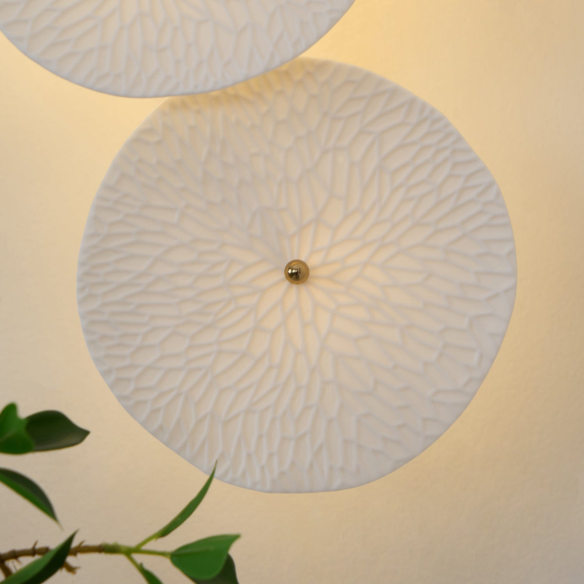 Ceramic Petal Wall Sconce Sculptural Multi-Light Fixture Hardwire Installation for Bedroom Living Room Hallway Modern Artistic Decor