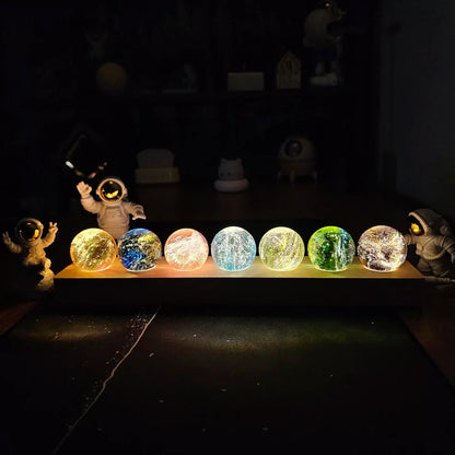 Orb Accent Lamp with Transparent Crystal Ball 3.1 Inches for Bedside Nightstand Bedroom Decor Ambient Lighting Home Office Study