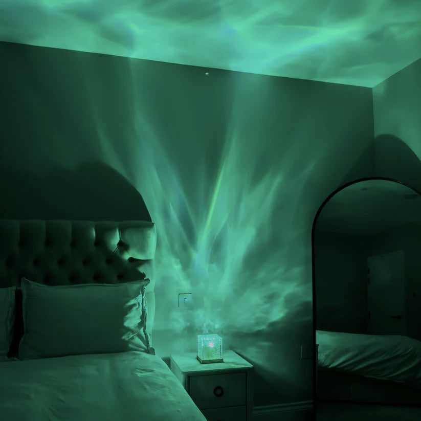 LumaZen | Lámpara LED relajante con efecto de olas y colores suaves | Perfecta para el sueño y la serenidad