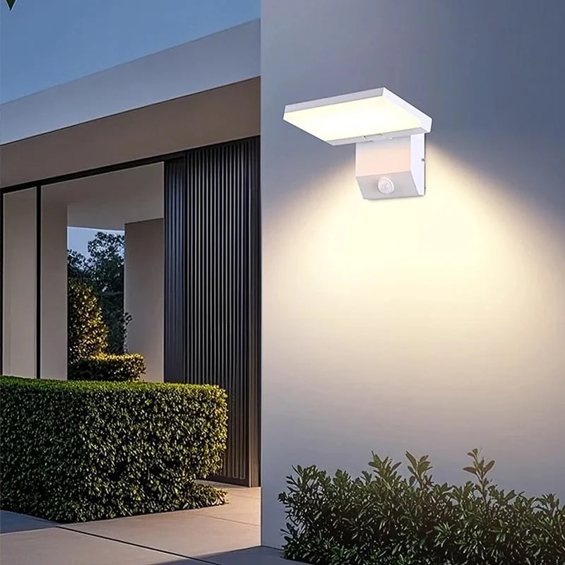 LumiFold | Outdoor Wall Light with Motion Sensor Option & Adjustable Head | IP65 Waterproof for Modern Homes