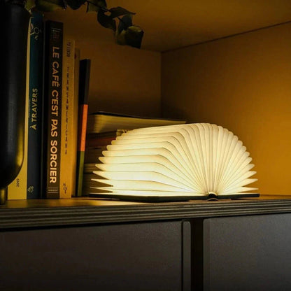 Lumi Foldable Desk Lamp - Book design, Rechargeable, Cordless Design with 3 Light Modes