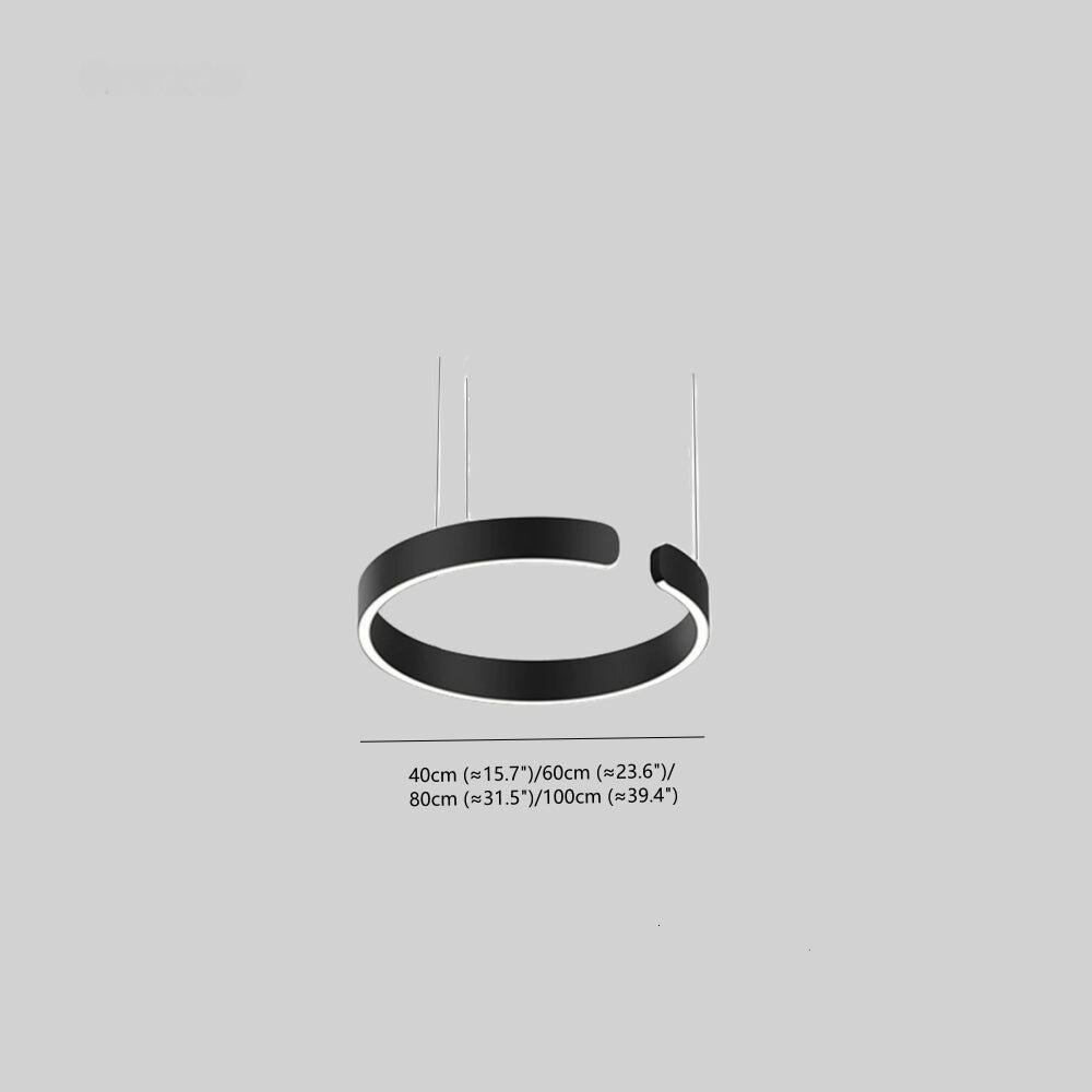 Lámpara de techo LED circular con anillo de aluminio de 20 pulgadas, altura ajustable para isla de cocina, comedor, vestíbulo, luz tipo halo colgante moderna, eficiencia energética
