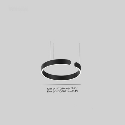 Lámpara de techo LED circular con anillo de aluminio de 20 pulgadas, altura ajustable para isla de cocina, comedor, vestíbulo, luz tipo halo colgante moderna, eficiencia energética