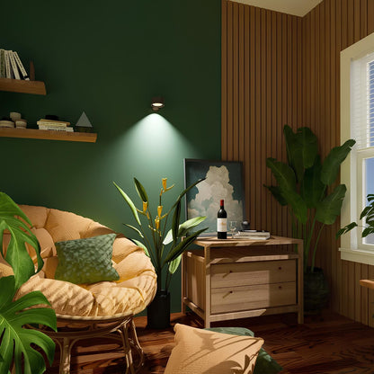 LumoFlex | Wireless Rechargeable Wall Lamp with 360° Rotation | Dimmable Lighting for Versatile Ambiance