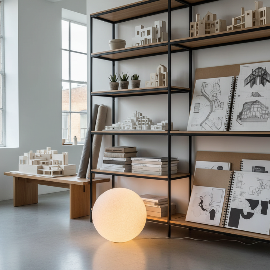 Floor Lamp Modern Globe, Living Room Floor Lamp with Marble Base, LED Standing Lamp for Bedroom and Office