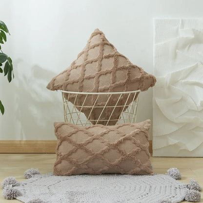 Lunel Velvet Pillow Cover - Boho Geometric, Soft Texture