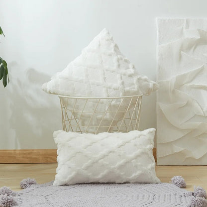 Lunel Velvet Pillow Cover - Boho Geometric, Soft Texture