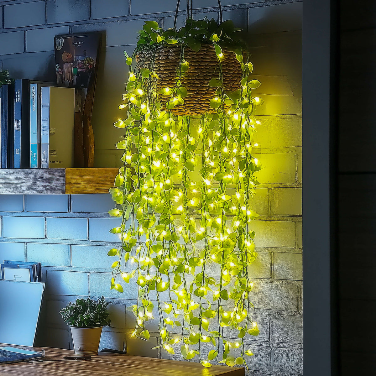 LED Lighted Ivy Garland with Remote – 100 Warm White Lights, 10 ft Faux Greenery Vine for Bedroom, Living Room, Party & Seasonal Decor