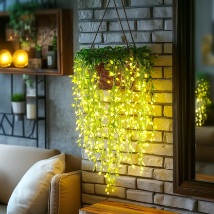 LED Lighted Ivy Garland with Remote – 100 Warm White Lights, 10 ft Faux Greenery Vine for Bedroom, Living Room, Party & Seasonal Decor