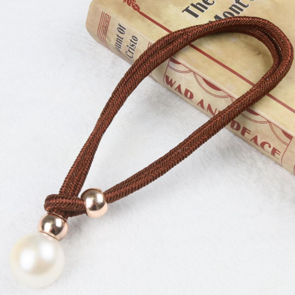 Lustra Curtain Tiebacks - Faux Pearl, Adjustable Holdbacks for Elegant Drapery
