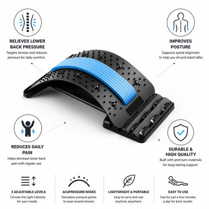 Corrector de postura ergonómico y soporte lumbar para alivio del dolor
