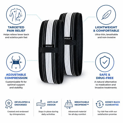 Back Support Belt Lumbar Support & Compression Adjustable Fit