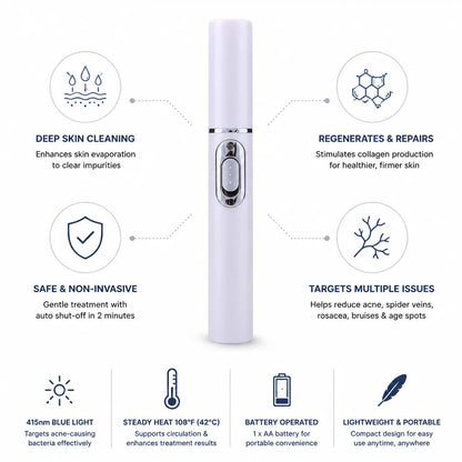 Blue Light Therapy Pen Portable 415nm Acne Treatment