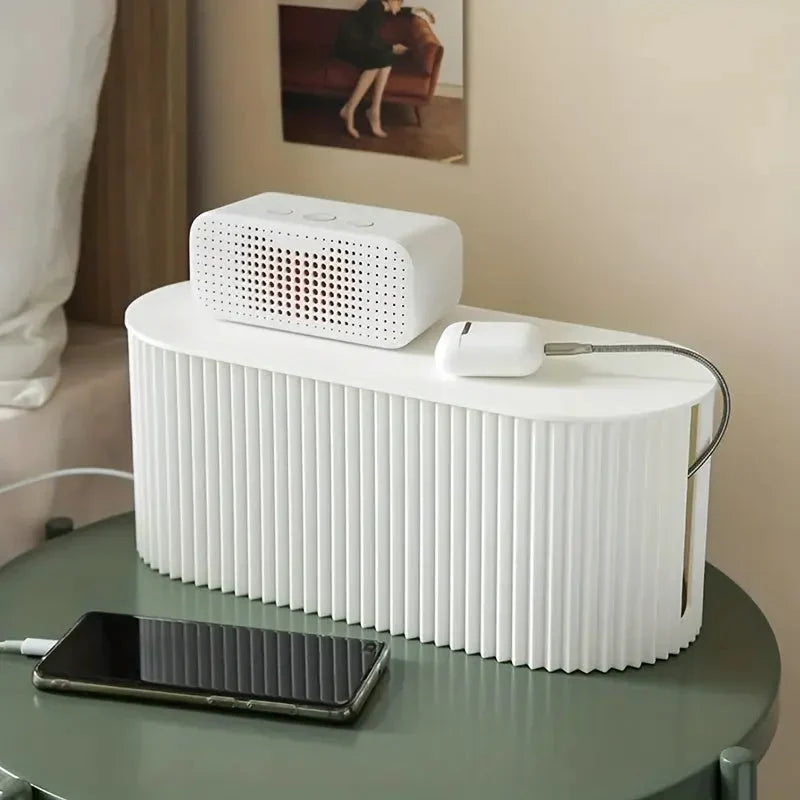 Cable Organizer Box Hidden Storage Power Strips & Chargers