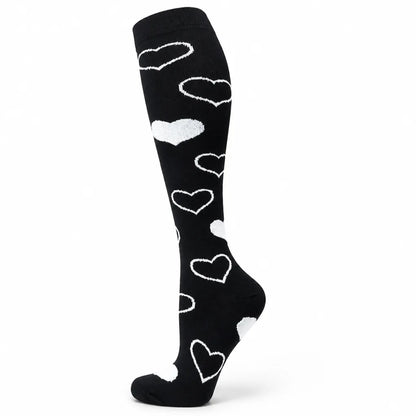 Compression Socks Knee-High Graduated Support Breathable Cotton Blend
