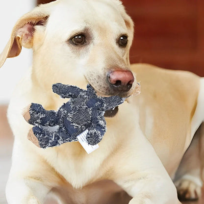 Dog Chew Toy Chew-Resistant Cotton Plush & Squeaker
