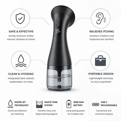 Ear Cleaner Water-Jet Waste Tank Rechargeable USB-C