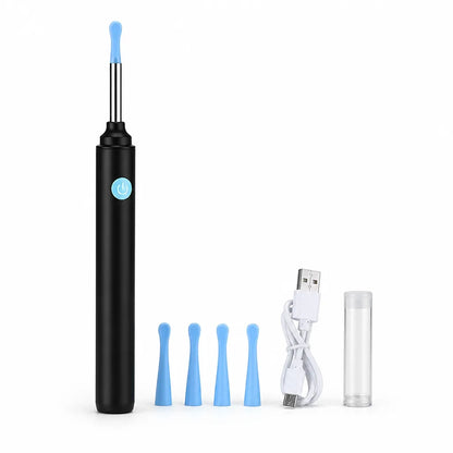 Endoscopio para extracción de cerumen con cámara HD, puntas de silicona y conector tipo C