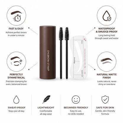 Eyebrow Stamp Kit Precision Stamping Waterproof Smudge-Resistant