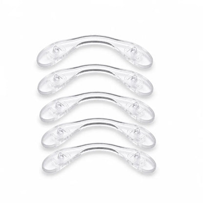 Eyeglass Nose Pads Transparent Silicone Anti-Slip Set of 5