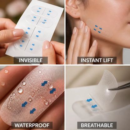 Cinta de lifting facial invisible, adhesivo de grado médico resistente al agua
