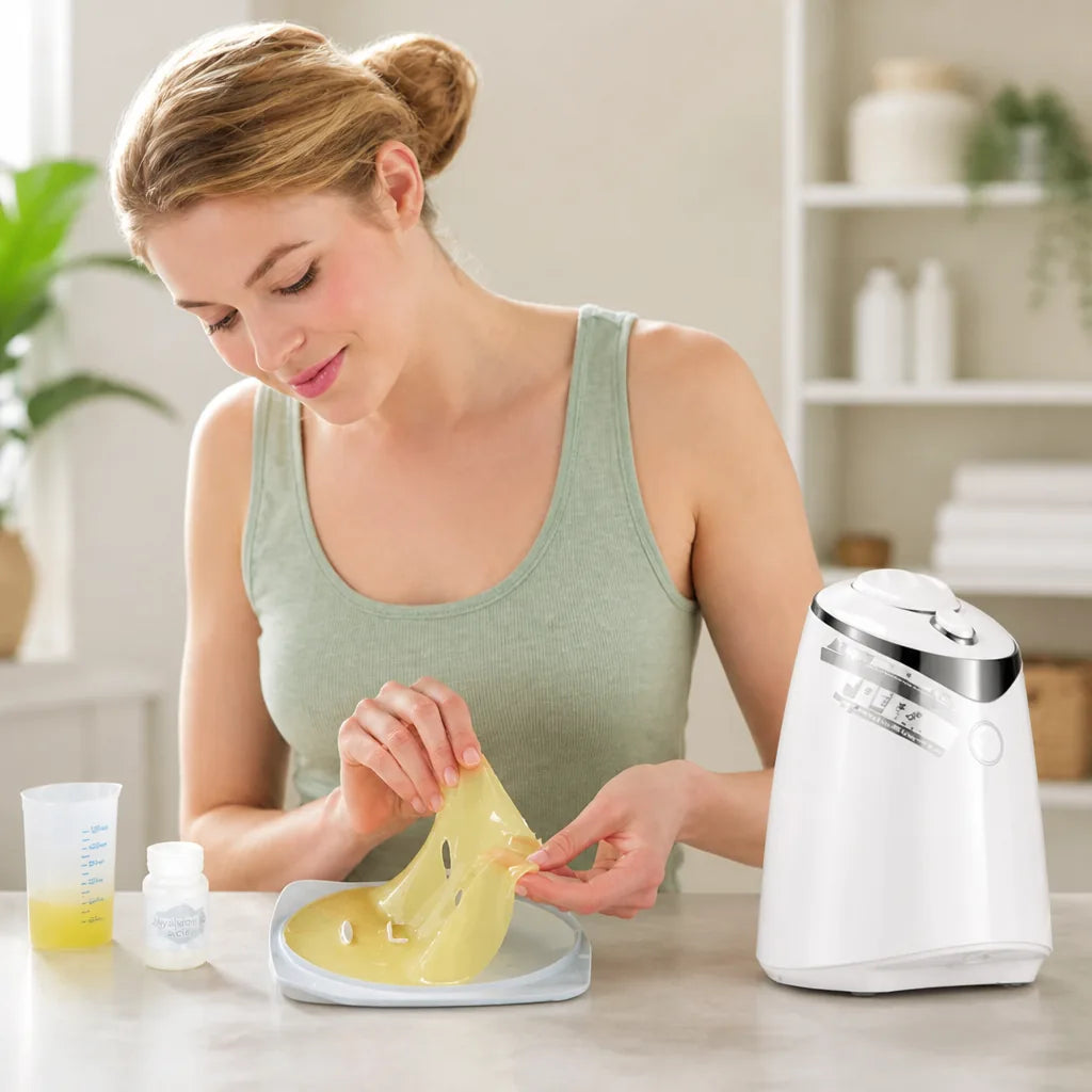 Máquina automática para hacer mascarillas faciales, 5 minutos, un solo botón